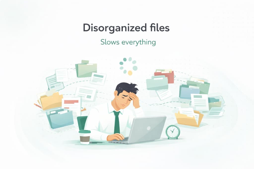 Disorganized files — slows everything